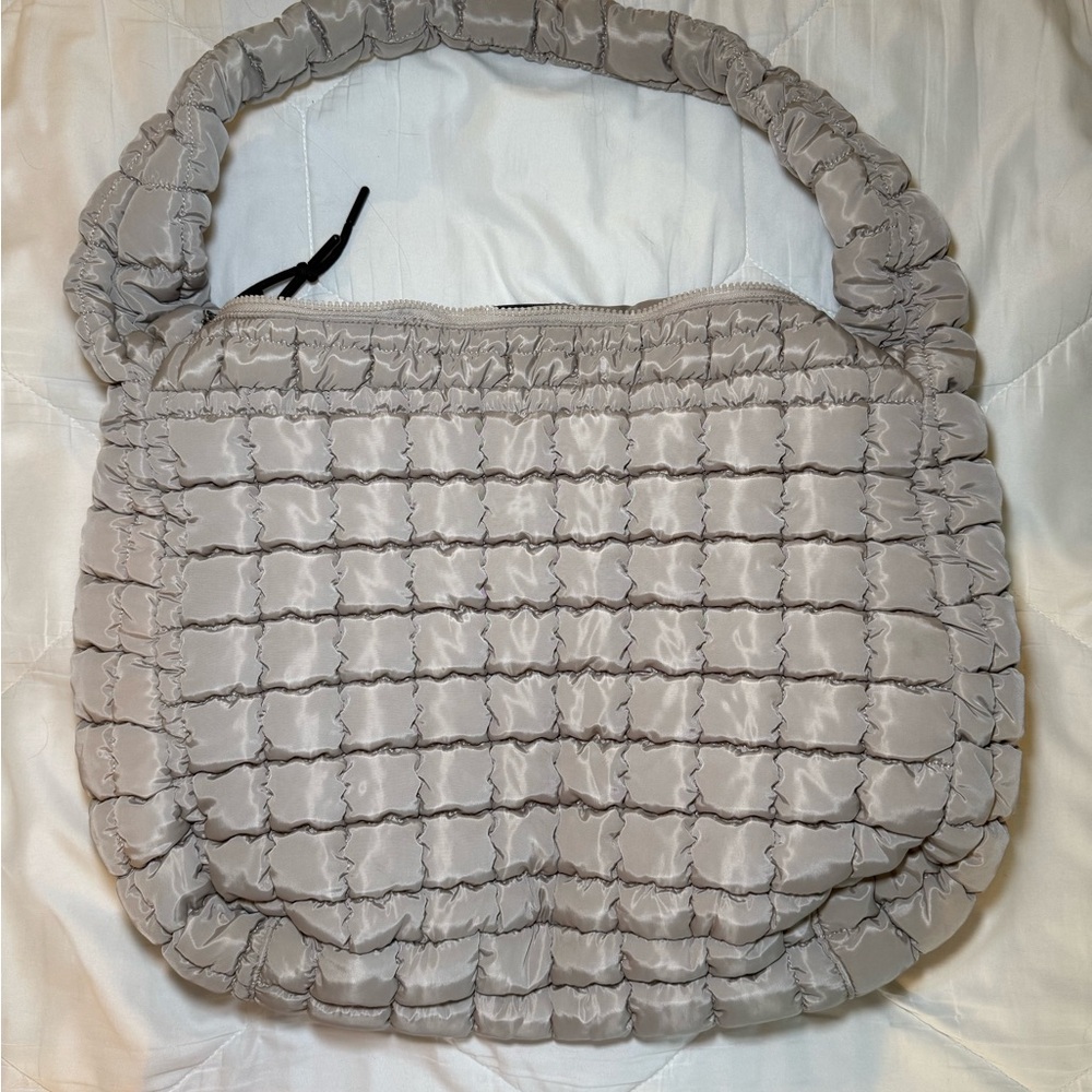 Katydid Quilted Gray Tote Bag